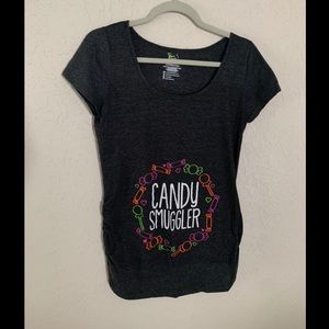 5/$25 Maternity Halloween T-shirt candy smuggler